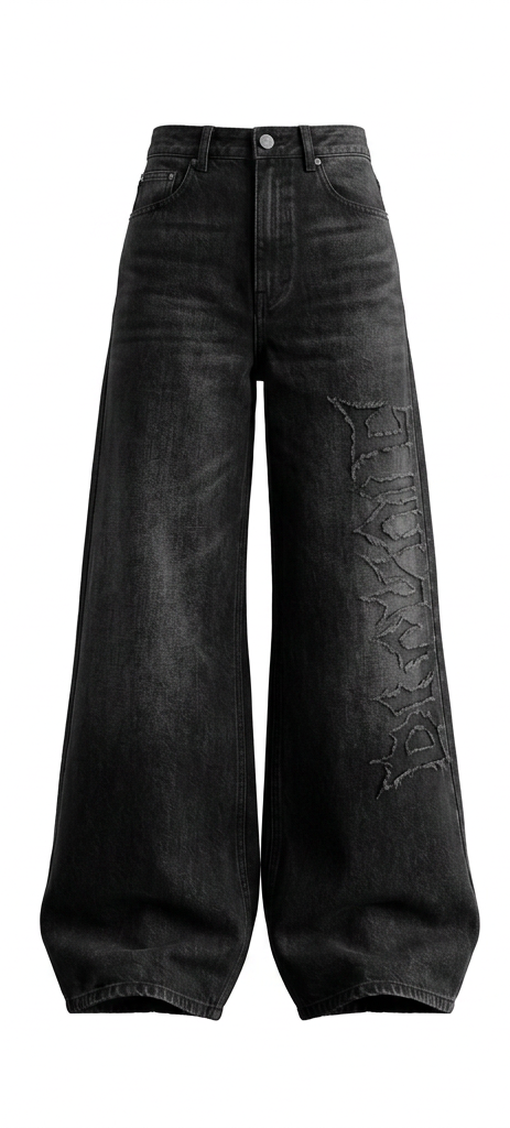 Blackfade Script Denim