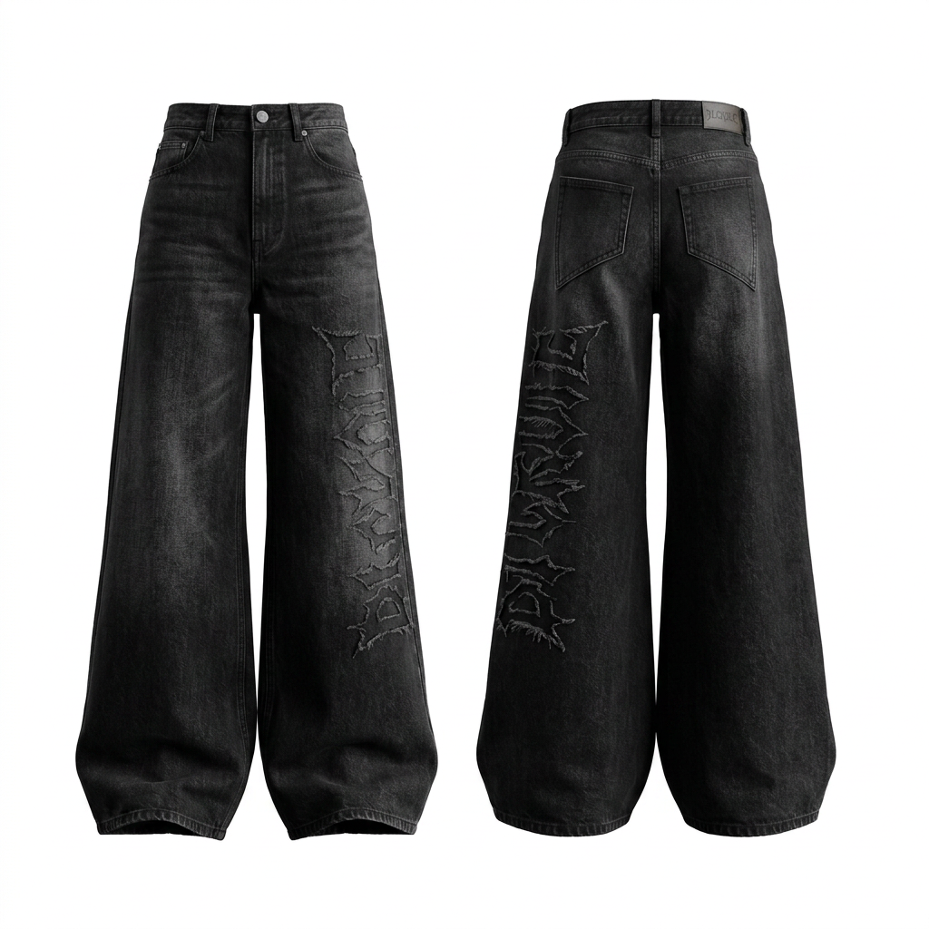 Blackfade Script Denim