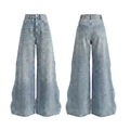 Dual Waist Chain Wide Denim