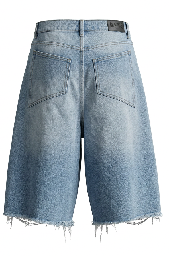 Distressed Edge Jorts