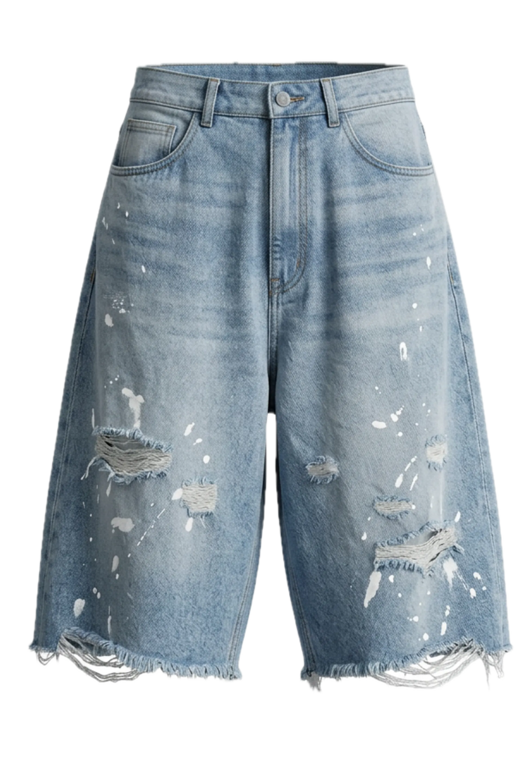 Distressed Edge Jorts