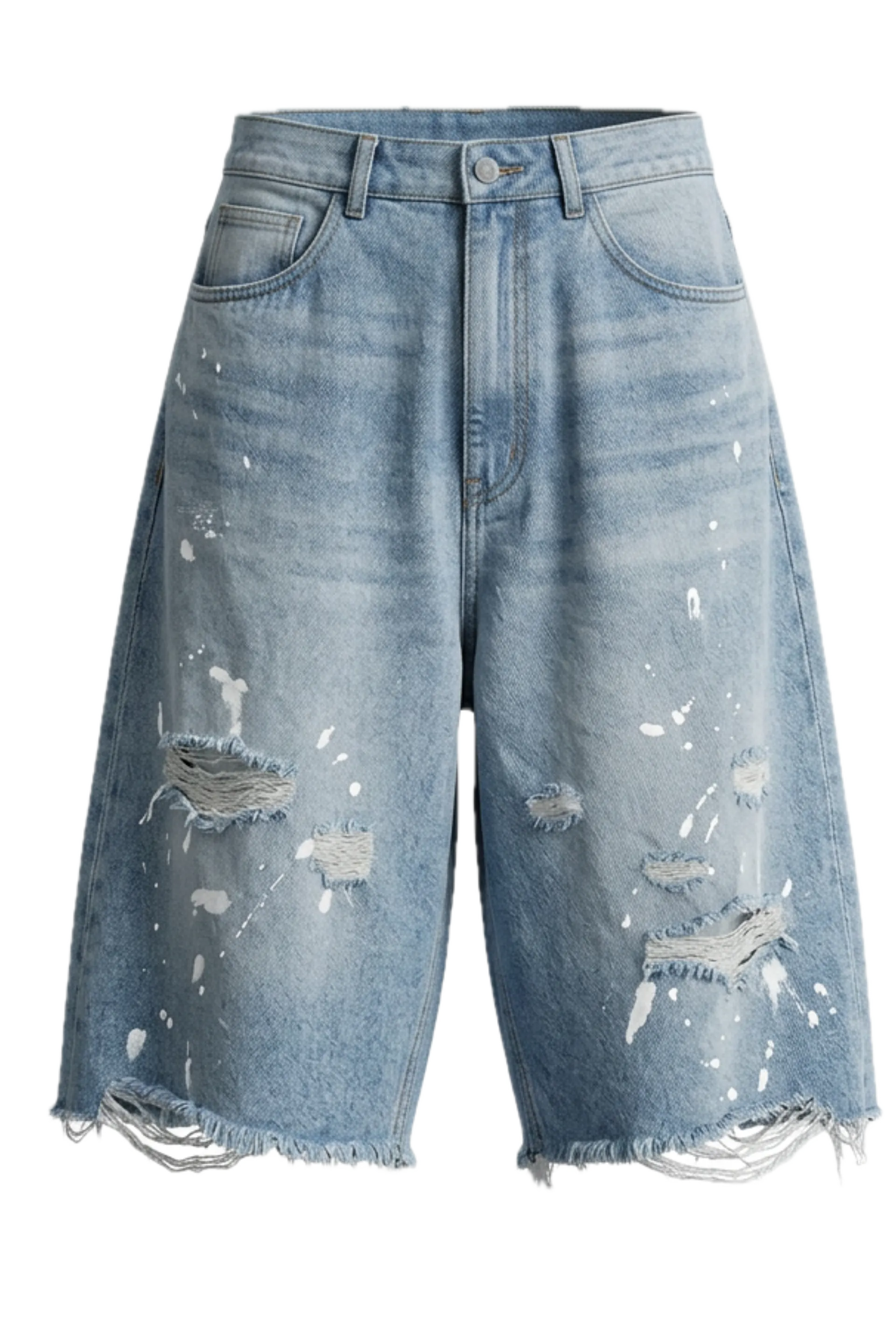 Distressed Edge Jorts