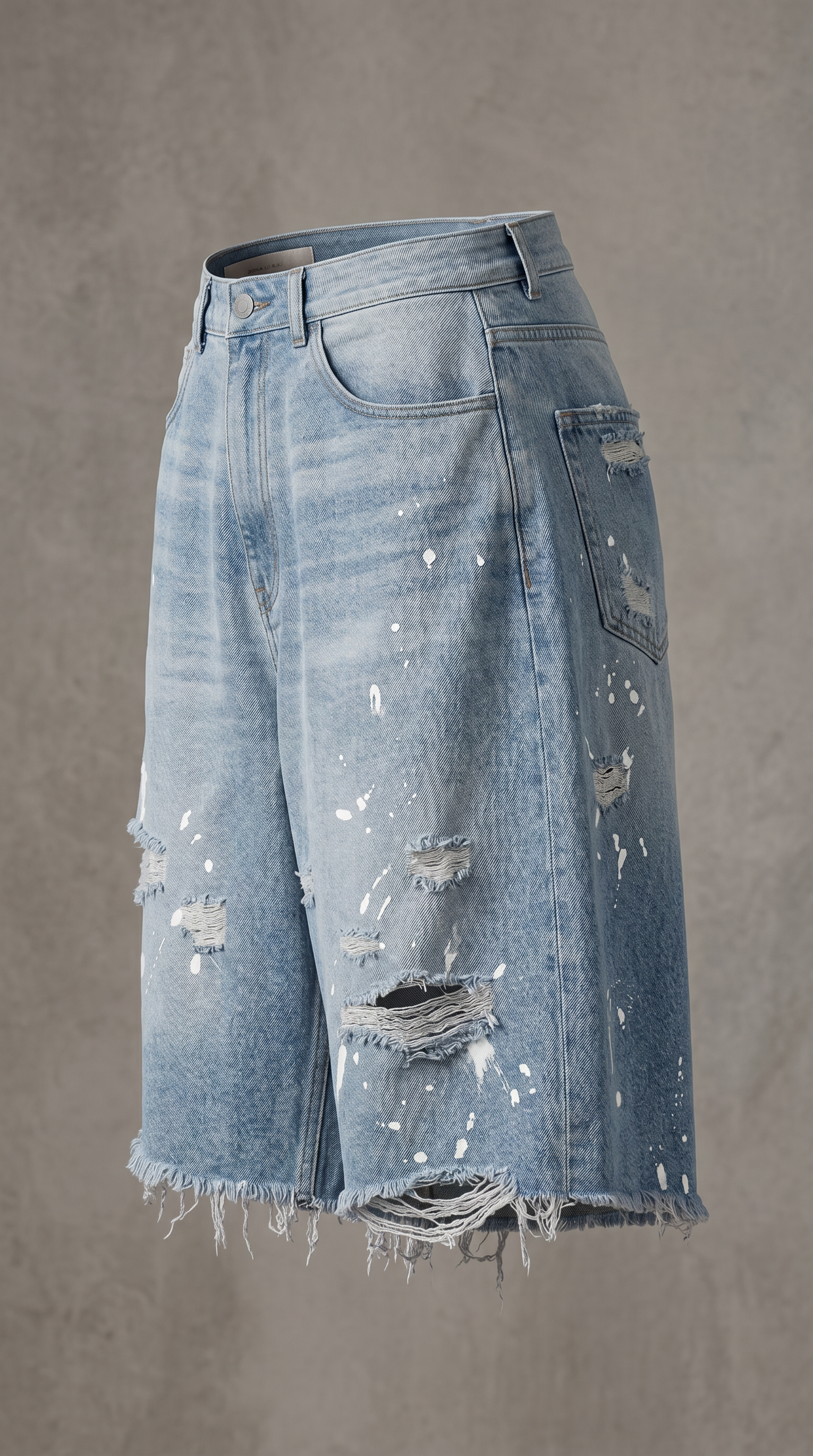 Distressed Edge Jorts