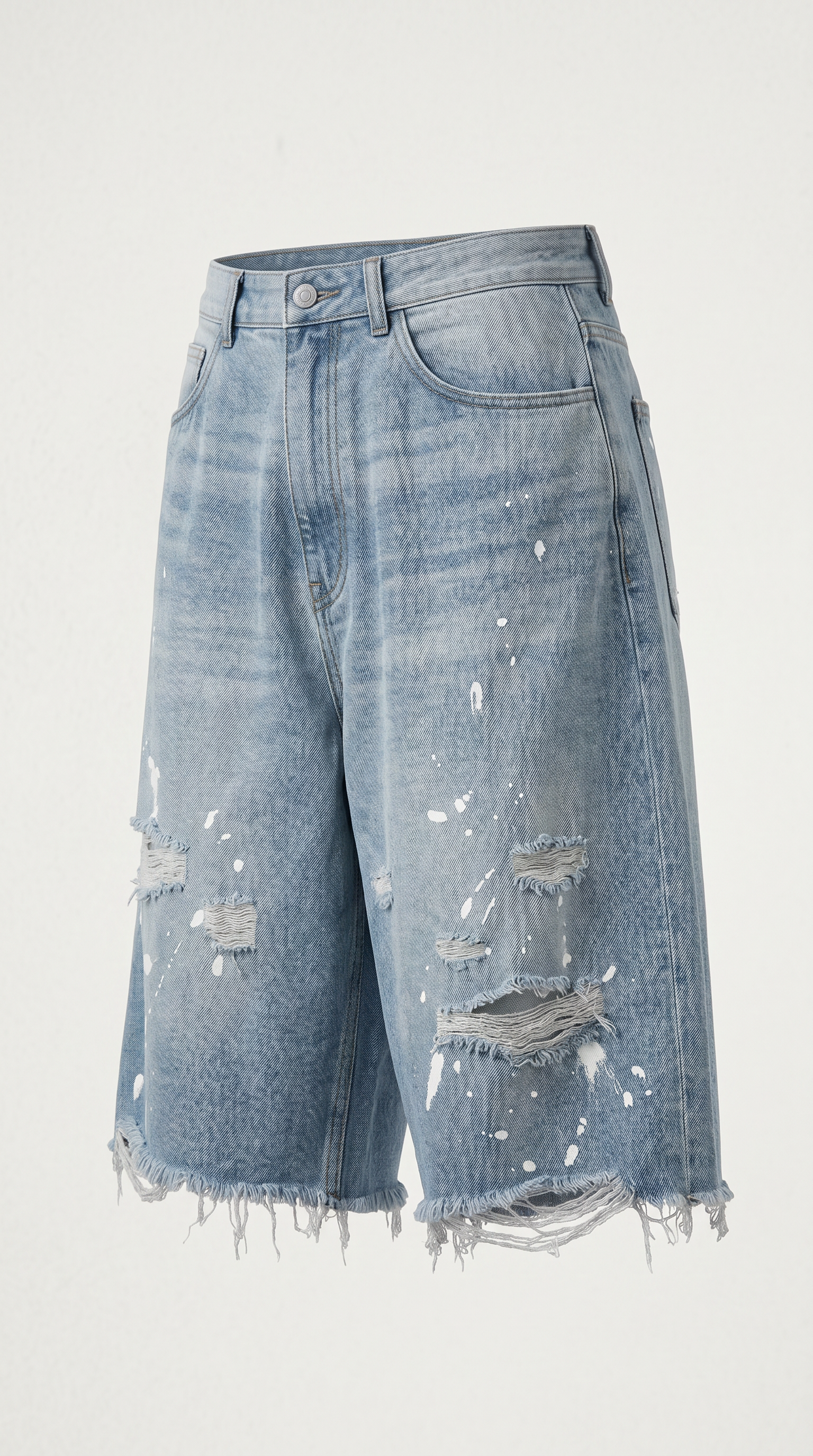 Distressed Edge Jorts