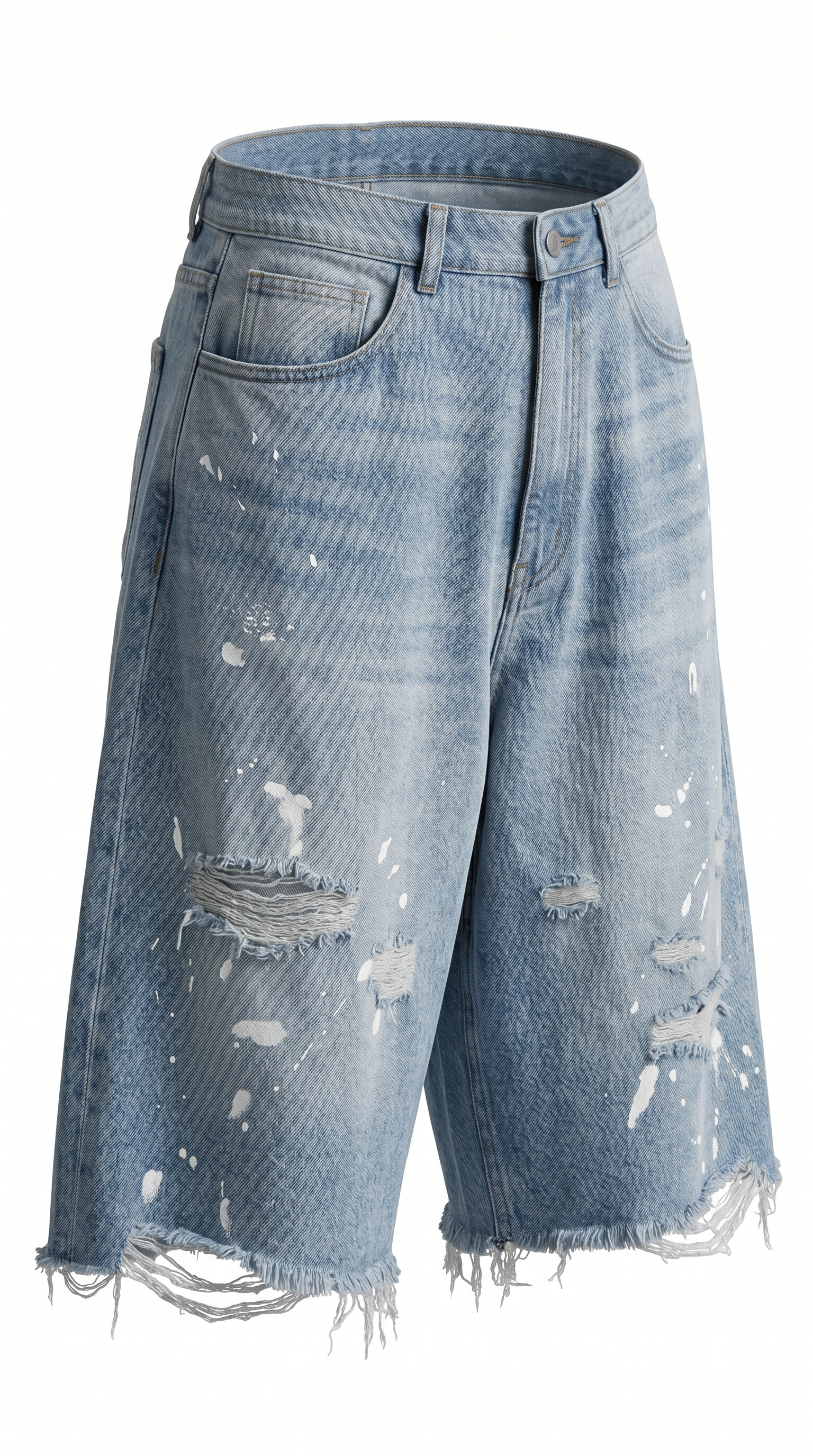 Distressed Edge Jorts