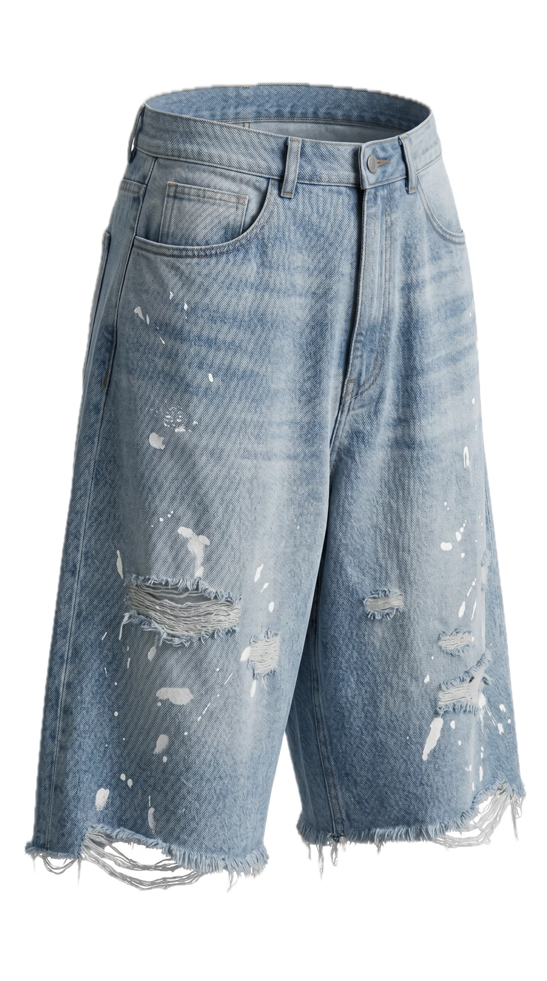 Distressed Edge Jorts