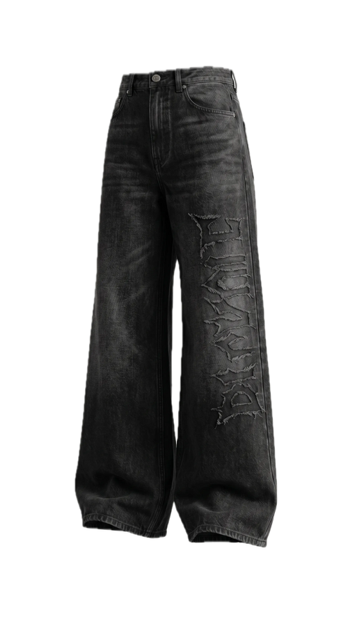 Blackfade Script Denim