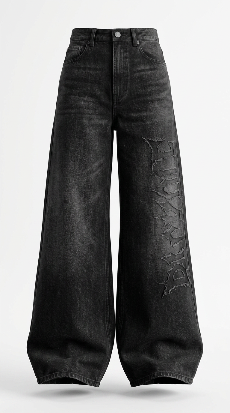 Blackfade Script Denim