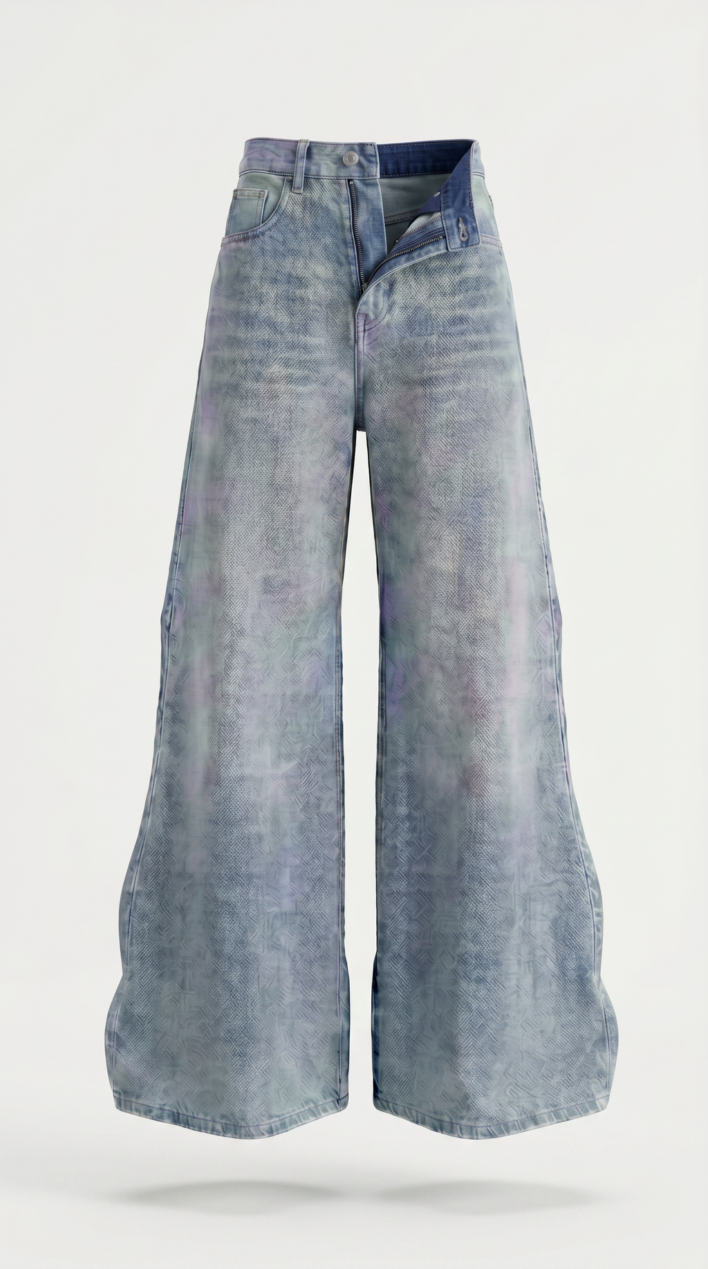 Dual Waist Chain Wide Denim