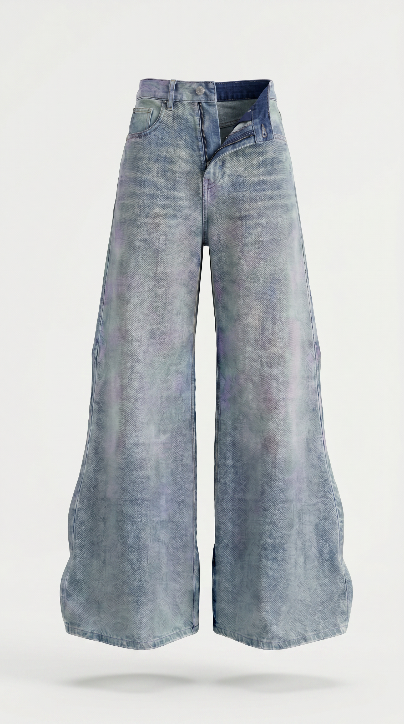 Dual Waist Chain Wide Denim