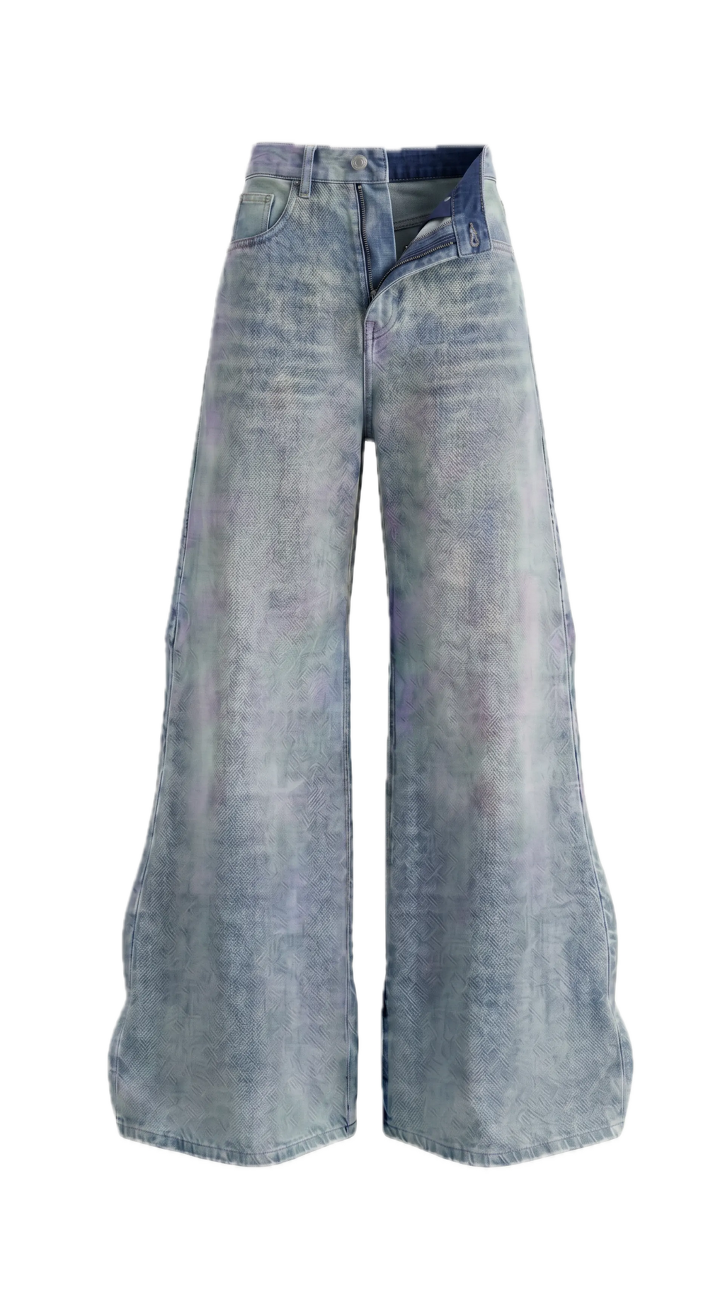 Dual Waist Chain Wide Denim