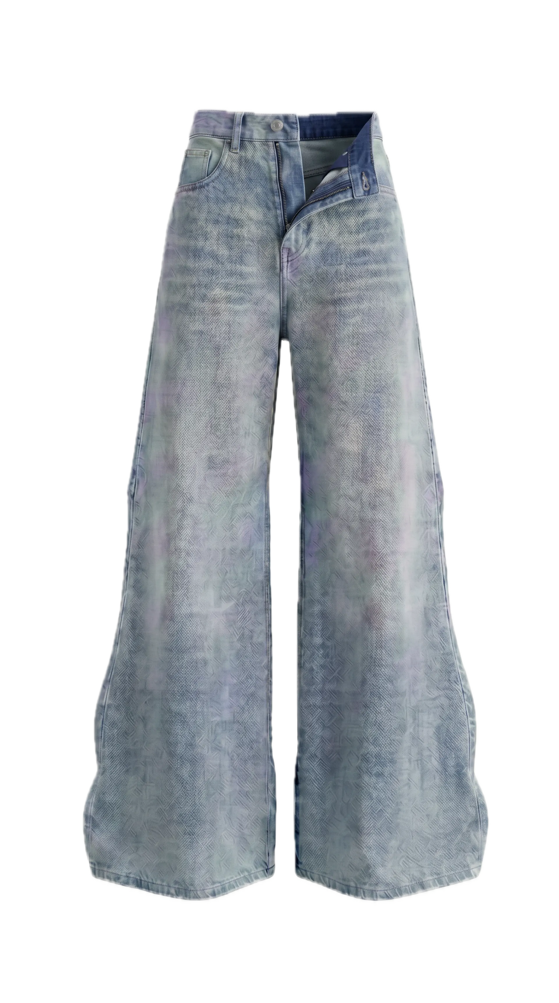 Dual Waist Chain Wide Denim