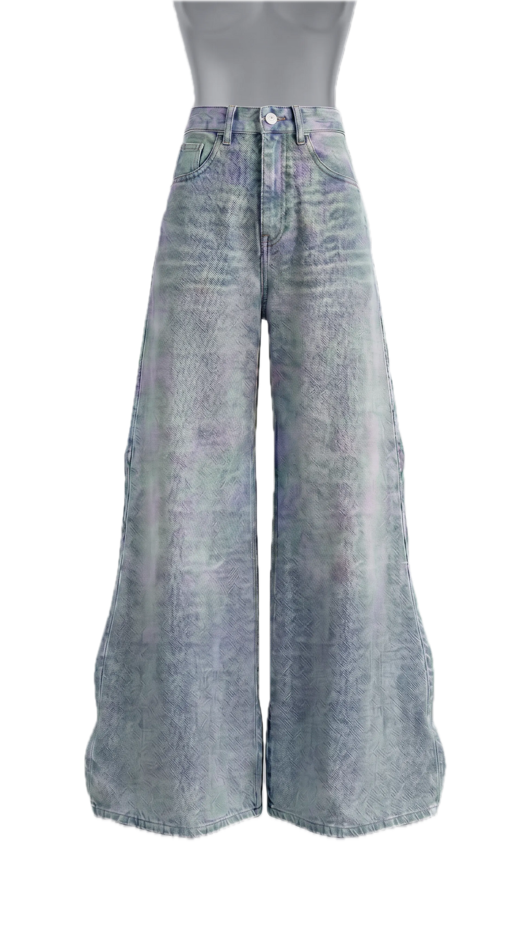Dual Waist Chain Wide Denim