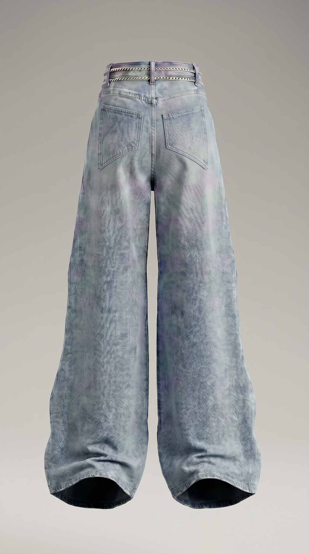 Dual Waist Chain Wide Denim