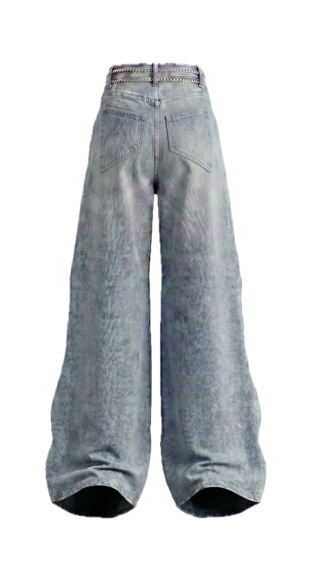 Dual Waist Chain Wide Denim