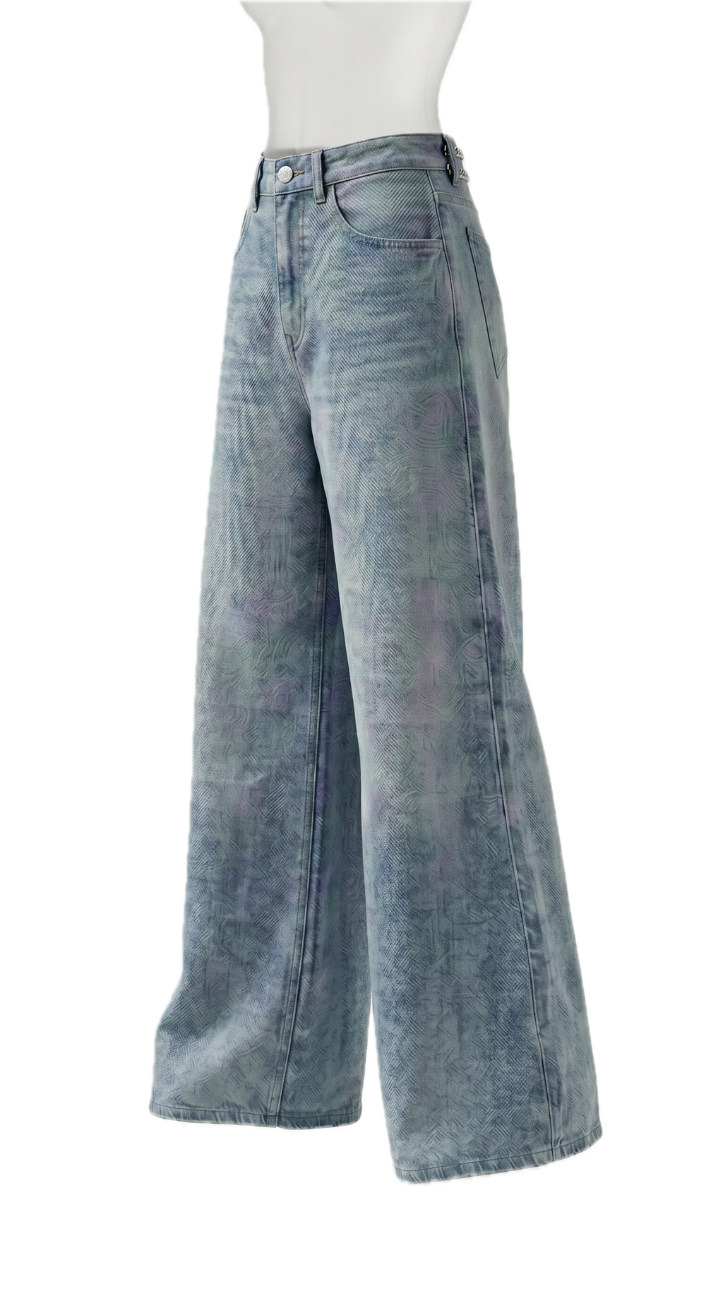Dual Waist Chain Wide Denim